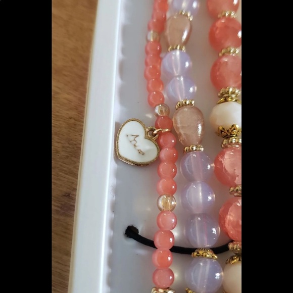 Apple Watch with Pink and Gold Beaded Strap - Picture 6 of 10